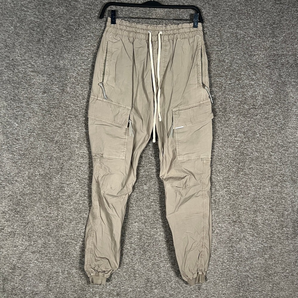 REPRESENT Mens XS Military Pant V2 Cargo Joggers Taupe‎ Drawstring Casual